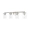 Z-Lite Thayer Vanity, 4-Light, 30.75 In.W x 5.75 In.L x 8.75 In.H, Brushed Nickel/Clear 742-4V-BN - alternate 1